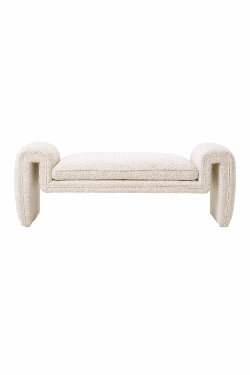 Benches | Cream Bouclé Upholstered Bench Benches Benches