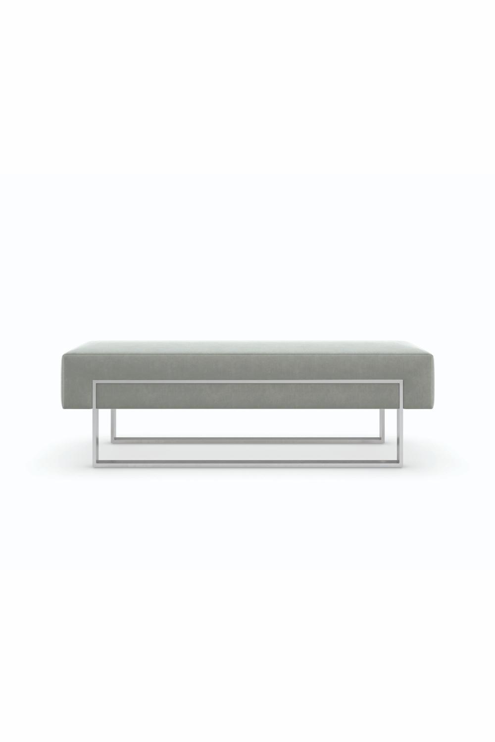 Benches | Gray Velvet Modern Bench Benches Benches