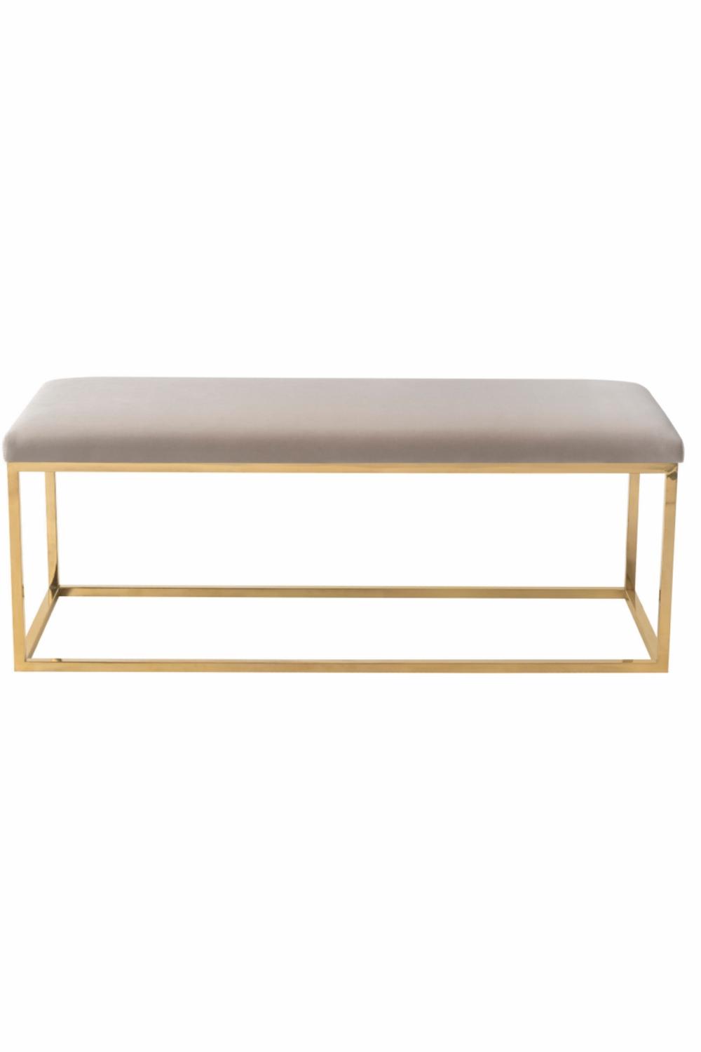 Benches | Limestone Velvet Upholstered Bench Benches Benches