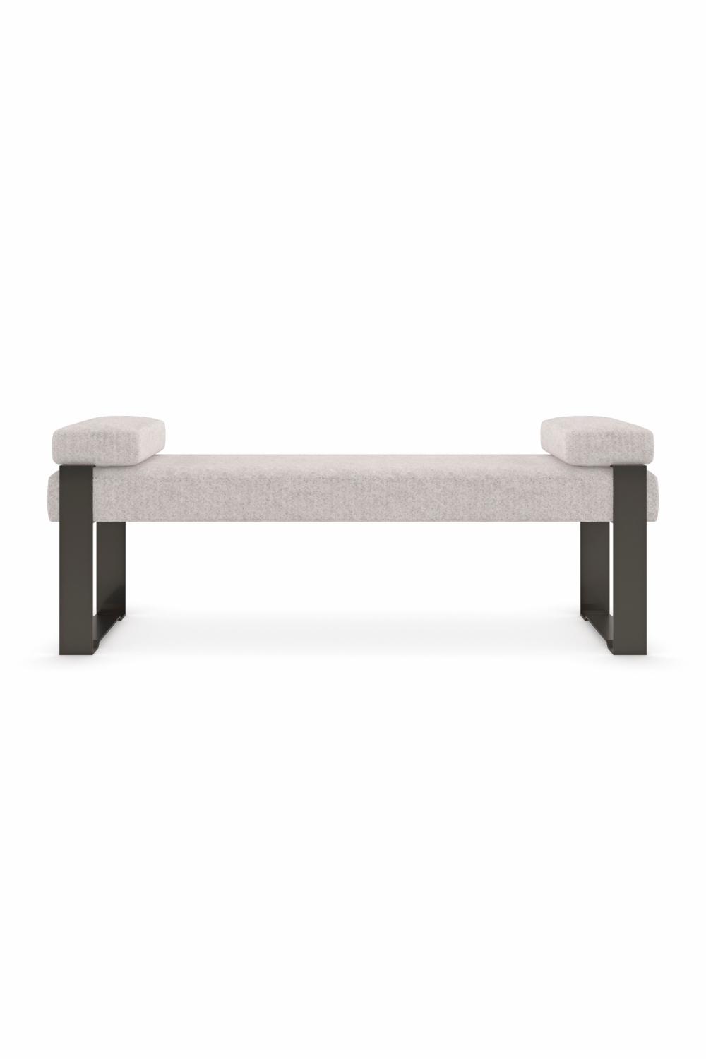 Benches | Taupe Velvet Bench Benches Benches