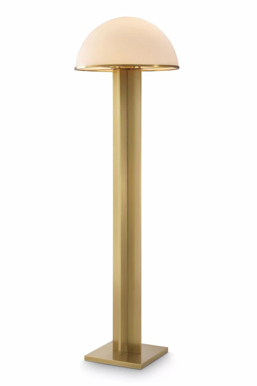 Floor Lamps | Antique Brass Stemmed Floor Lamp Floor Lamps Floor Lamps