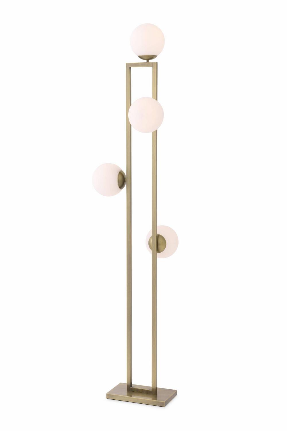 Floor Lamps | Brass White Globe Floor Lamp Floor Lamps Floor Lamps