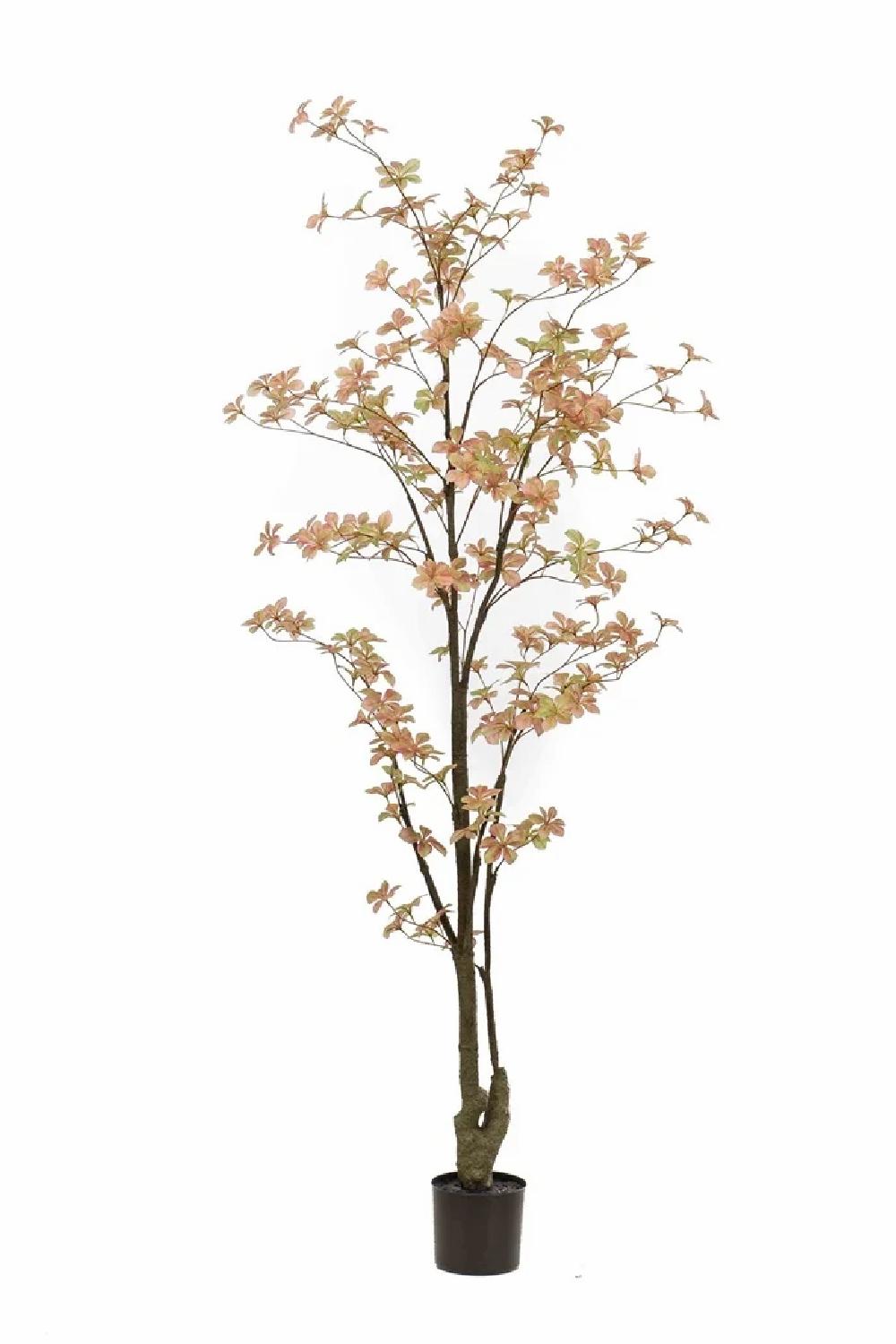 Home Decor | Peach Flowering Faux Plant Set (2) Home Decor Home Decor