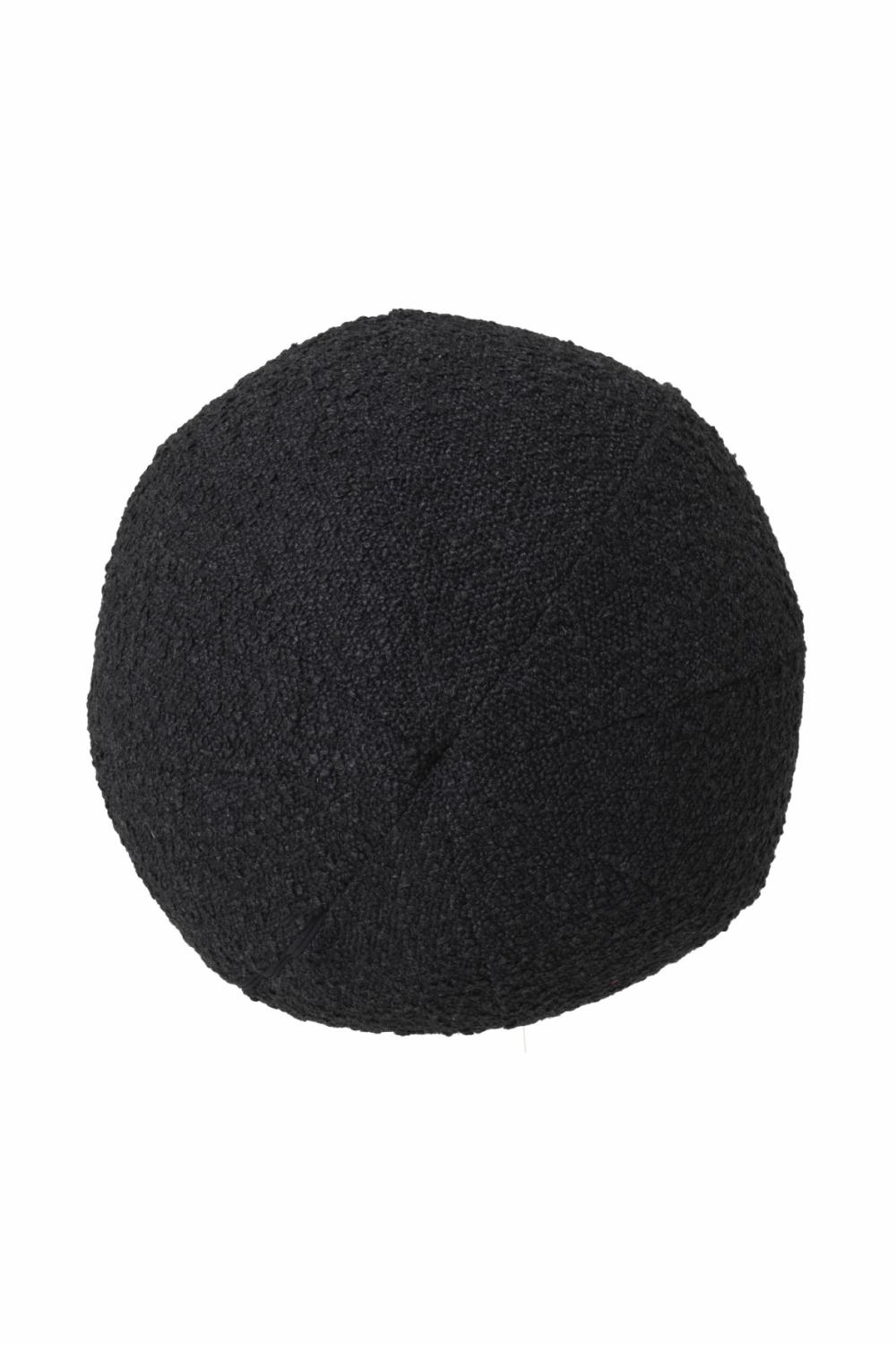 Pillows & Throws | Black Bouclé Ball Cushion Home Decor Pillows & Throws