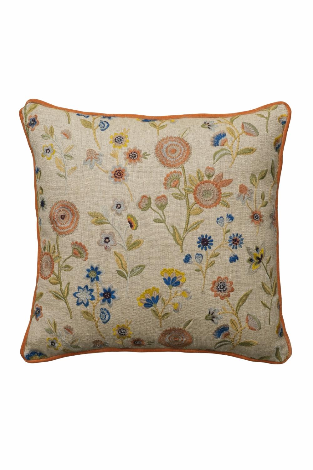 Pillows & Throws | Floral Embroidered Cushion Home Decor Pillows & Throws