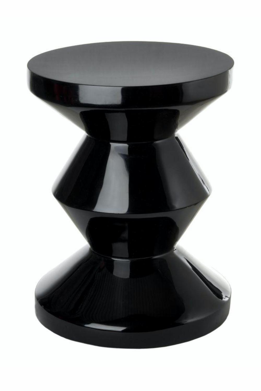 Poufs & Stools | Black Lacquered Accent Stool Poufs & Stools Poufs & Stools