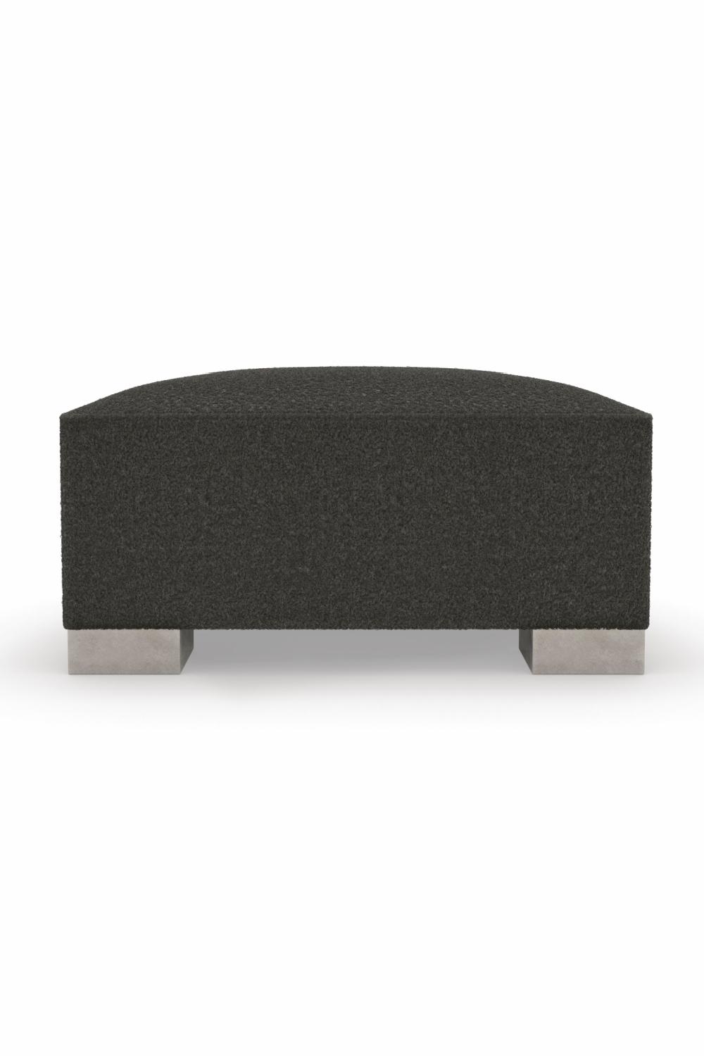 Poufs & Stools | Black Shearling Semi-Circle Lounge Poufs & Stools Poufs & Stools