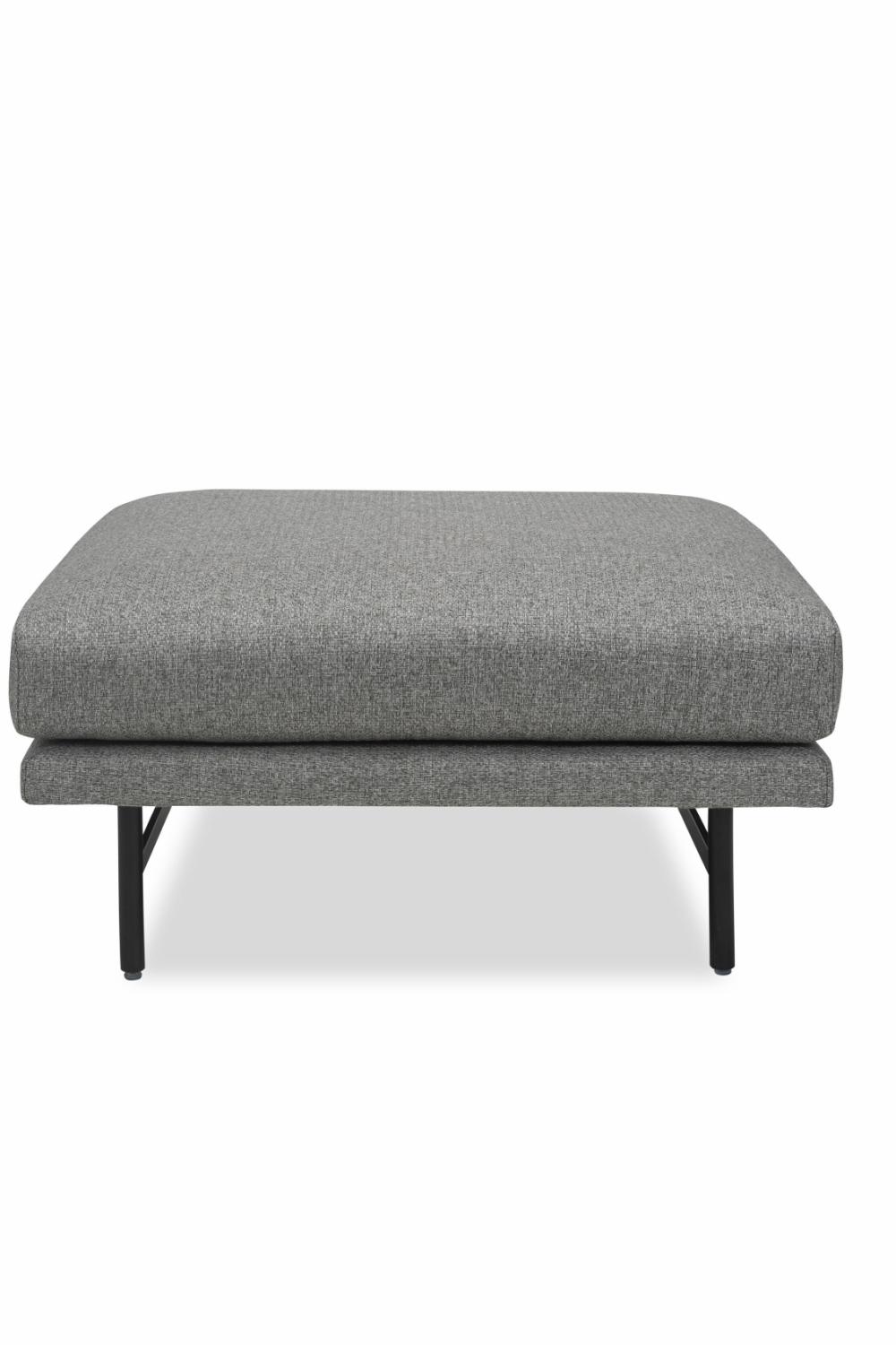 Poufs & Stools | Gray Upholstered Ottoman Poufs & Stools Poufs & Stools