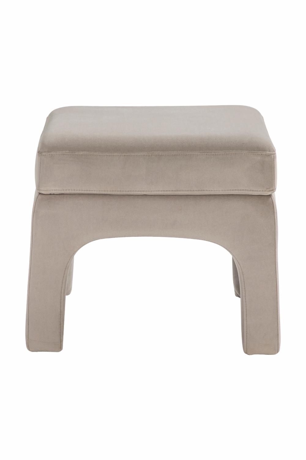 Poufs & Stools | Gray Velvet Modern Stool Poufs & Stools Poufs & Stools