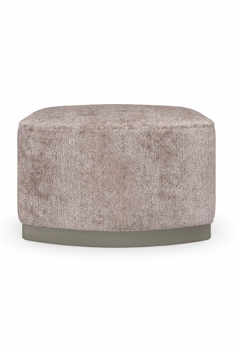 Poufs & Stools | Gray Velvet Ottoman Poufs & Stools Poufs & Stools