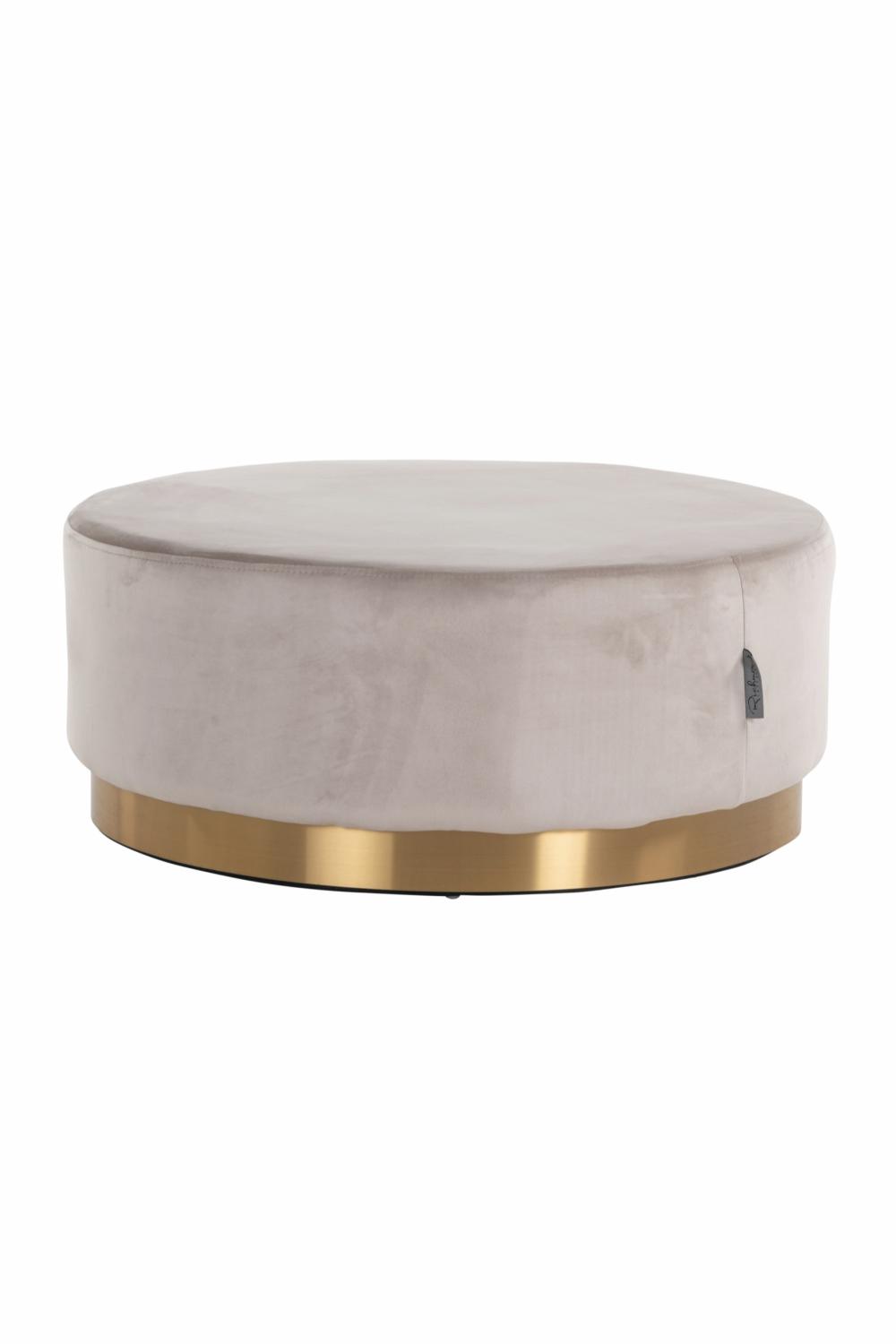 Poufs & Stools | Khaki Velvet Pouf Poufs & Stools Poufs & Stools