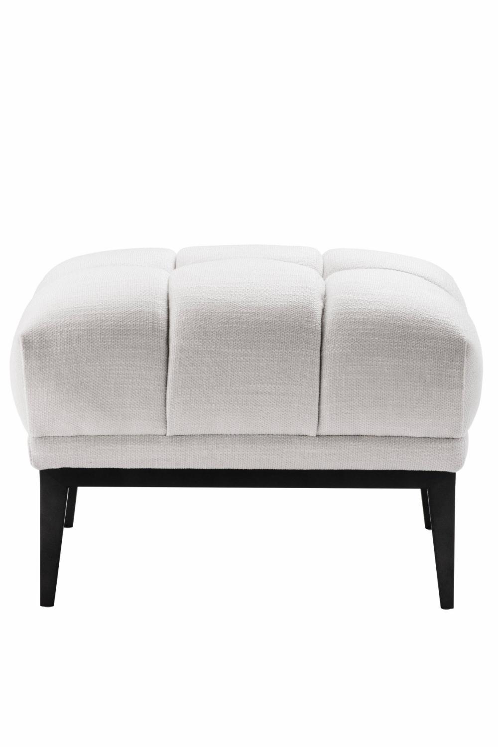 Poufs & Stools | White Tufted Accent Stool Poufs & Stools Poufs & Stools