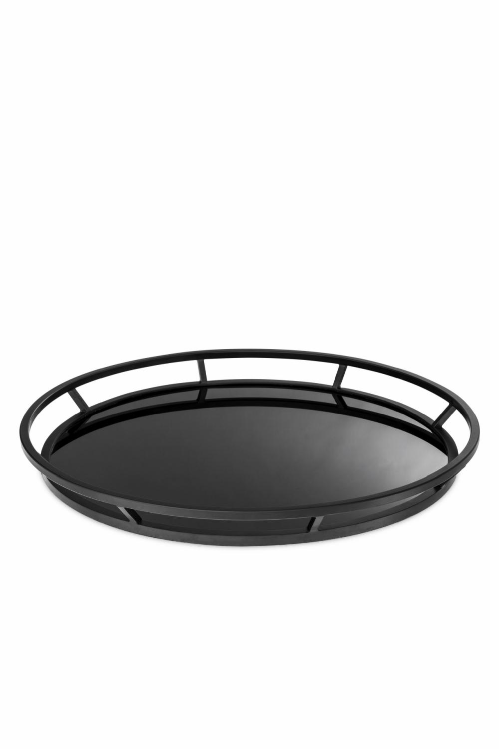 Trays & Bowls | Black Metallic Decorative Tray Home Decor Trays & Bowls