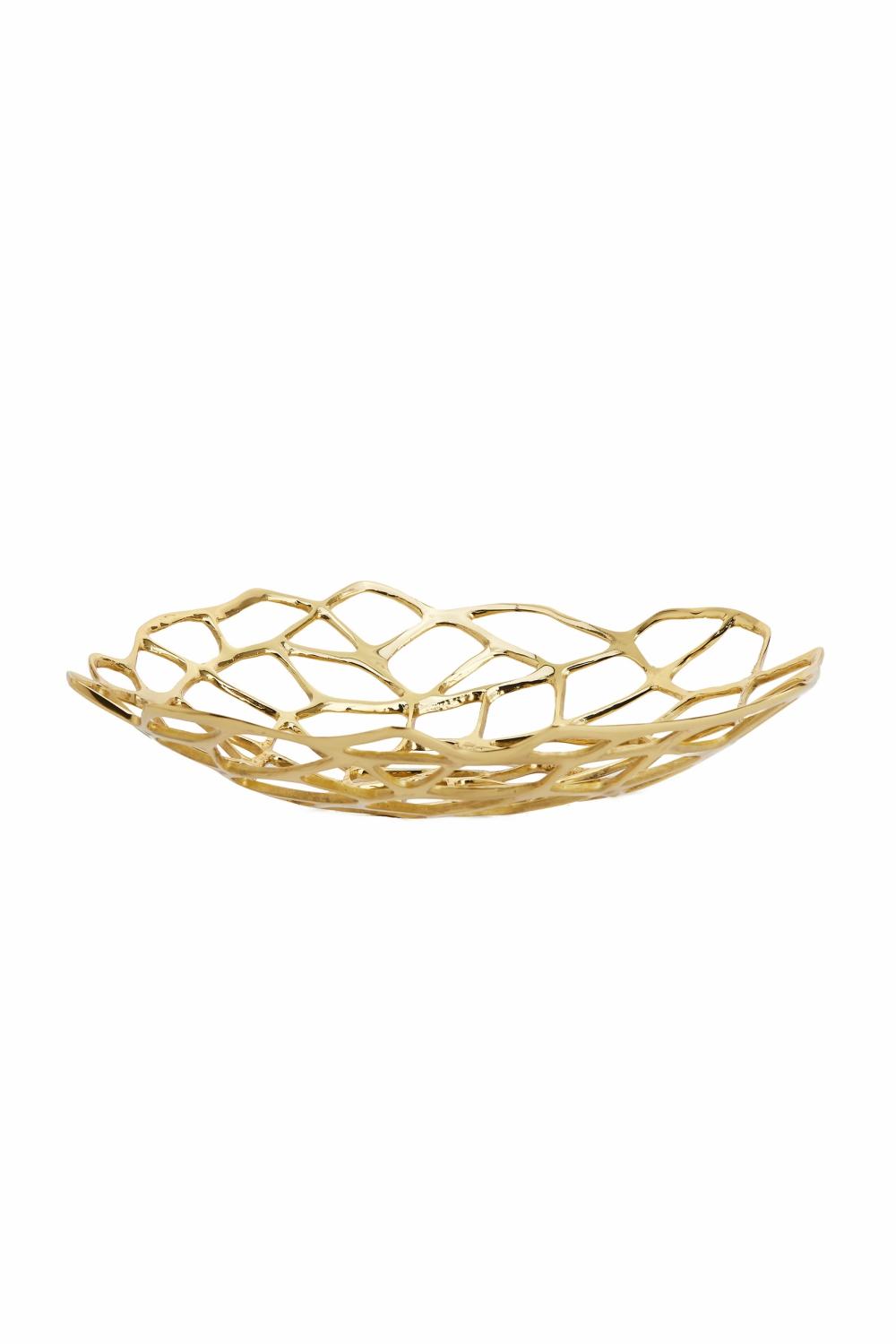 Trays & Bowls | Golden Lattice Bowl Home Decor Trays & Bowls