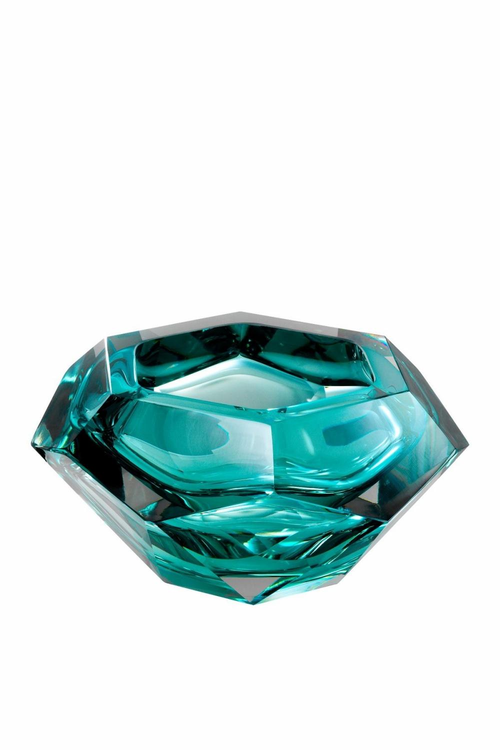 Trays & Bowls | Green Crystal Glass Bowl Home Decor Trays & Bowls