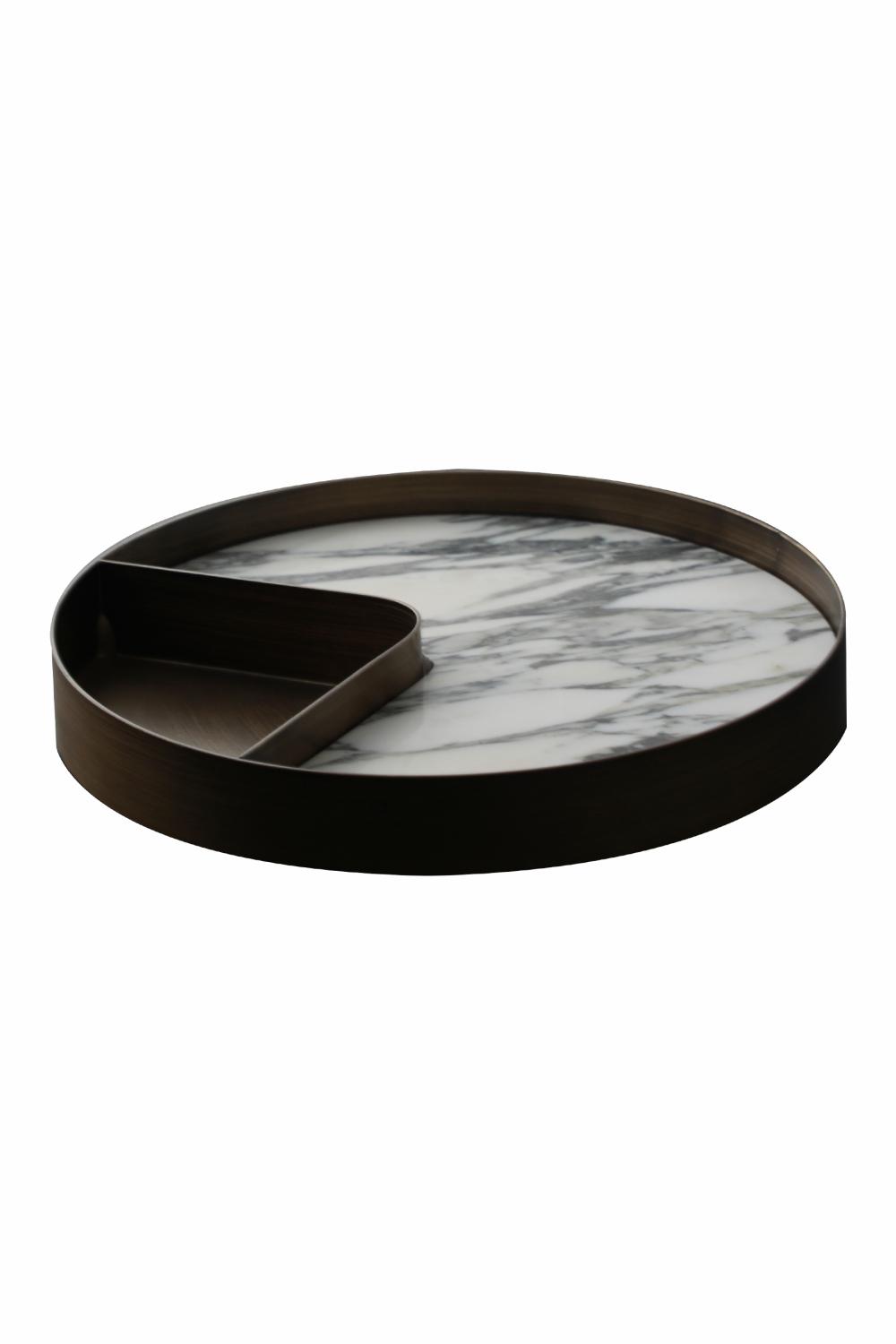 Trays & Bowls | Iron Framed White Marble Tray Home Decor Trays & Bowls