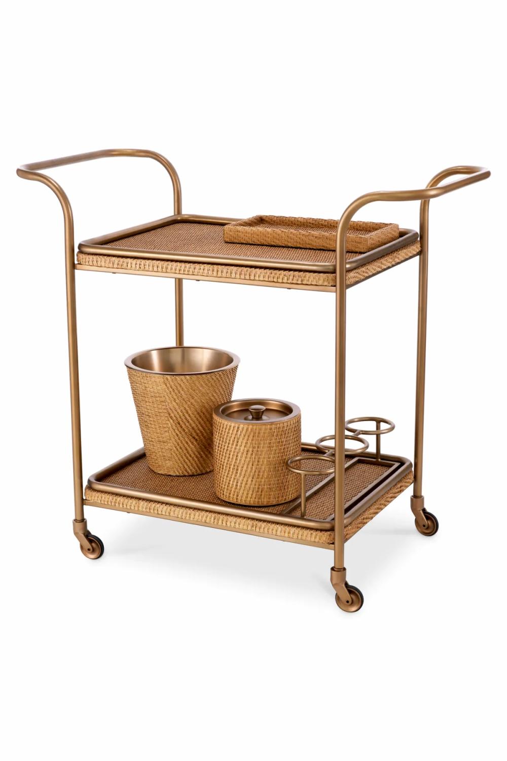 Trolleys | Natural Rattan Trolley Storage Trolleys