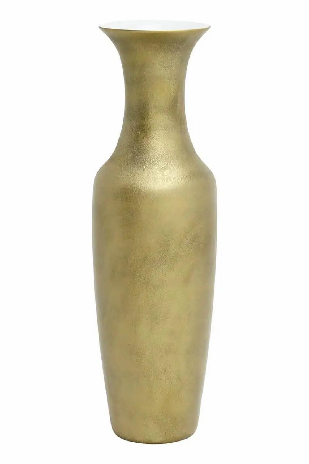 Vases | Gold Flared Neck Vase Home Decor Vases