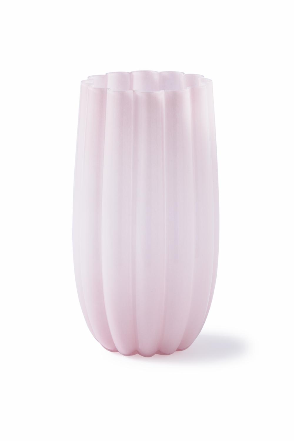 Vases | Light Pink Glass Vase L Home Decor Vases