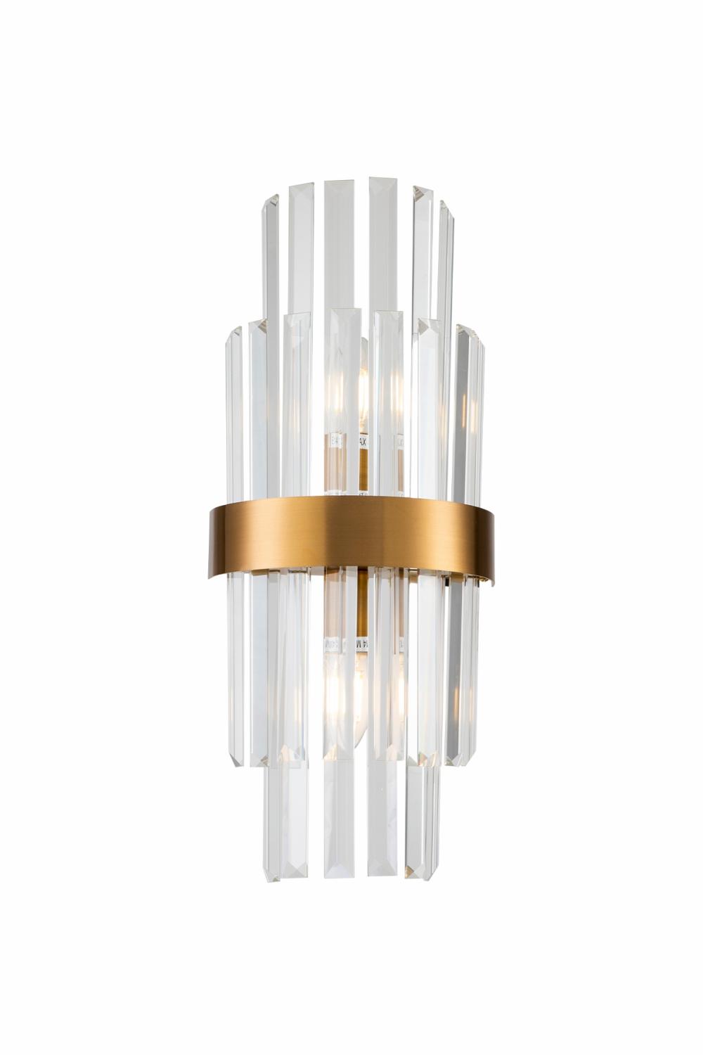 Wall Lamps | Brass Finish And Glass Wall Lamp Lighting Wall Lamps