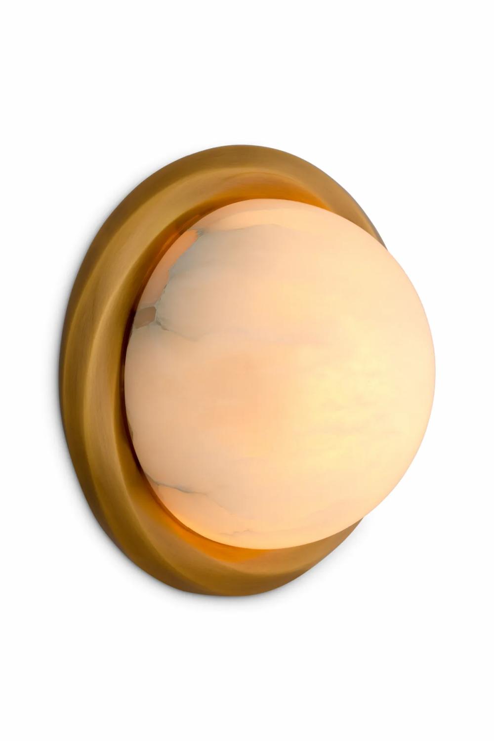 Wall Lamps | Round Alabaster Wall Lamp Lighting Wall Lamps