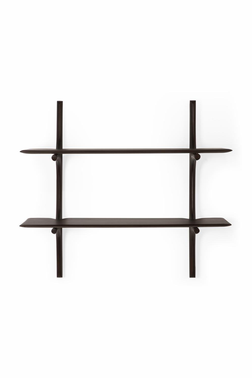 Wall Shelving | Brown Mahogany Wall Shelf Storage Wall Shelving